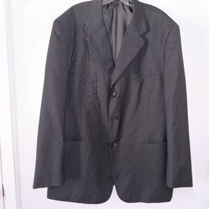 Vinci Black Single Breasted Sport Coat Blazer Men’s 48L Classy Old Money